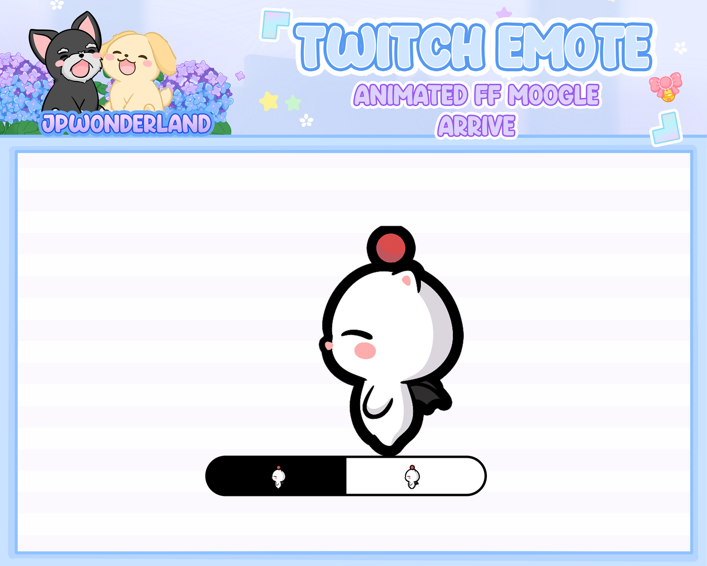 Animated Final Fantasy Moogle Arrived Emote