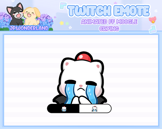 Animated Final Fantasy Moogle Cry Emote