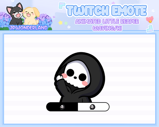 Animated Little Grim Reaper Wave/Hi Emote