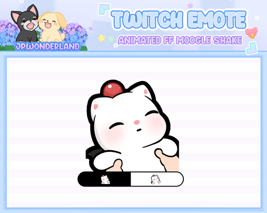 Animated Final Fantasy Moogle Shake Emote
