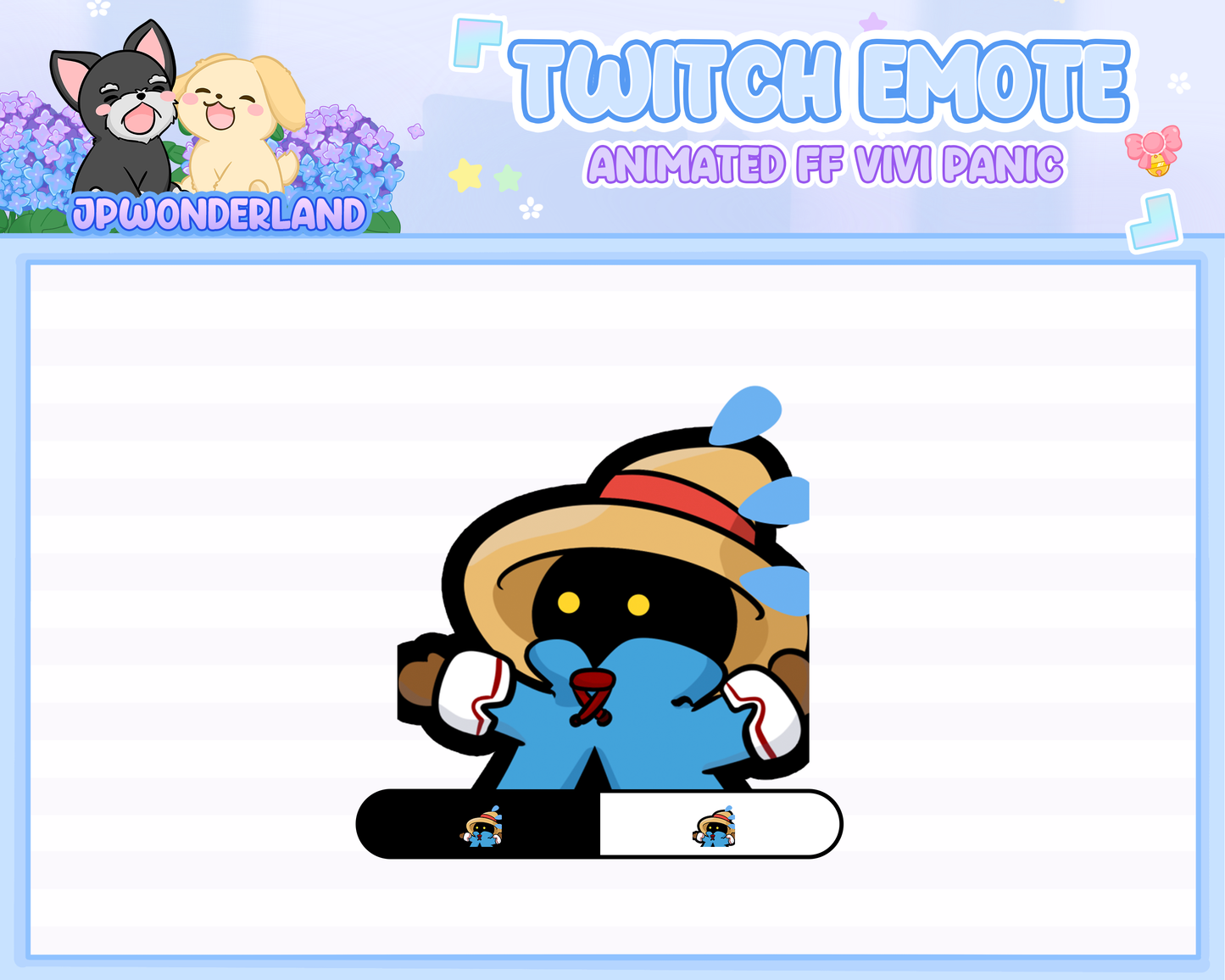 Animated Final Fantasy Vivi Panic Emote