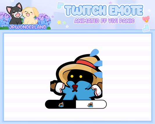 Animated Final Fantasy Vivi Panic Emote