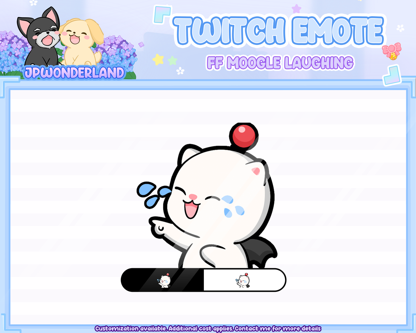 Animated Final Fantasy Moogle Twitch/Discord Laughing Emote