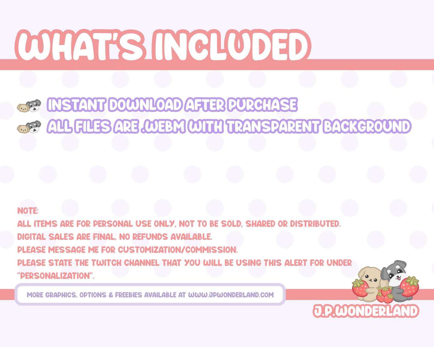 Animated Chibi Girl Twitch Alerts / Stream Alerts