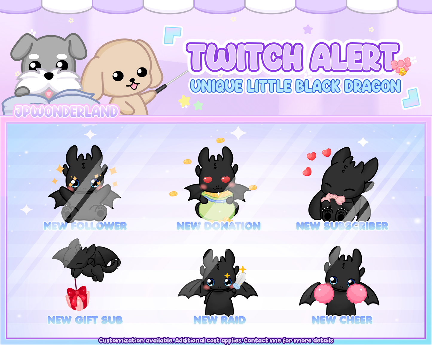 Animated Dragon Twitch Alerts - Unique Dragon Series
