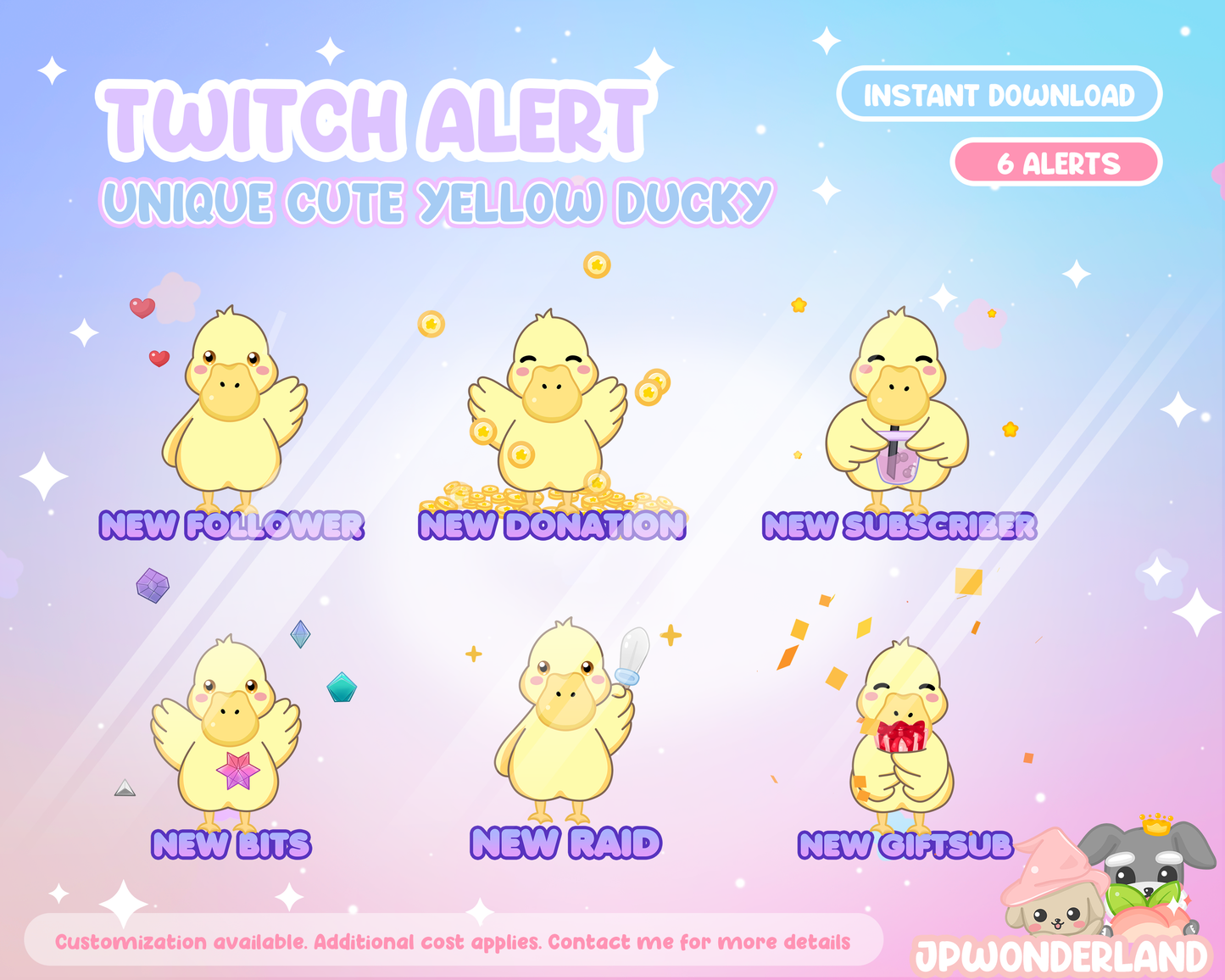 Unique Animated Yellow Ducky Twitch Alerts / Twitch Alert / Twitch Overlay