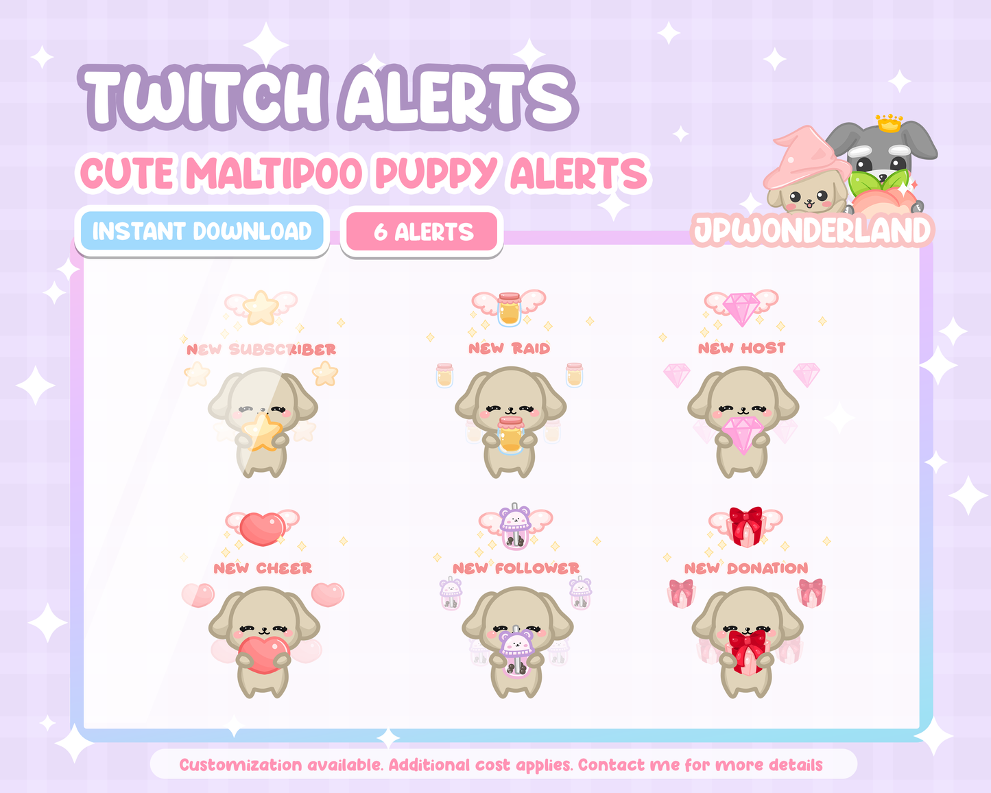 Animated Puppy / Doggy Twitch Alerts (Total 6)