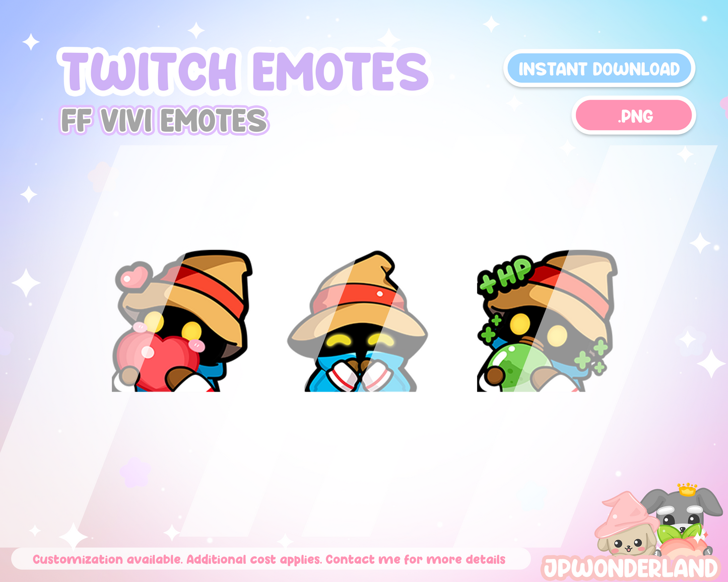 Final Fantasy Vivi Twitch Emotes / Twitch Overlay / Stream Emote / Discord Emotes