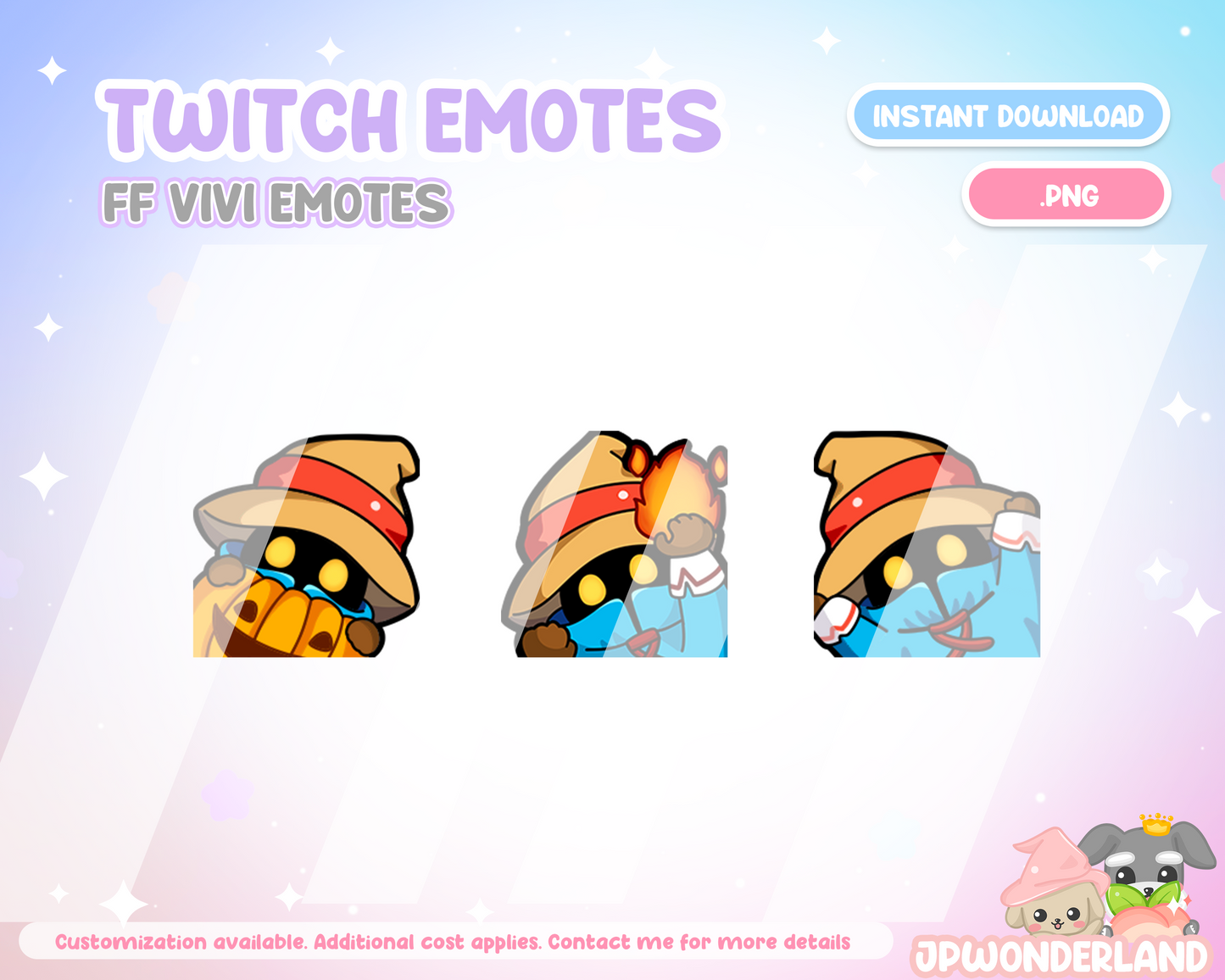 Final Fantasy Vivi Twitch Emotes / Twitch Overlay / Stream Emote / Discord Emotes