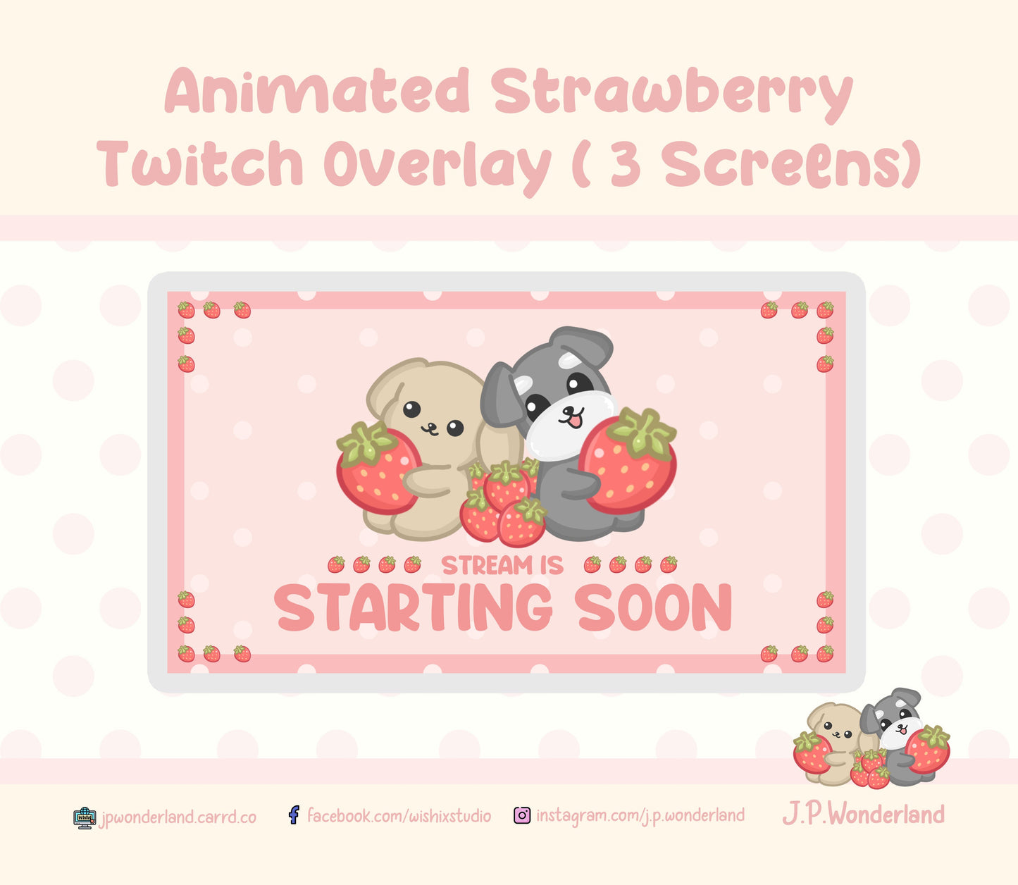 Twitch Overlay -  Offline, Starting Soon & Be Right Back Screen - JPWonderland