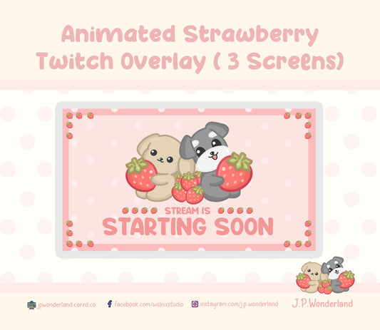 Twitch Overlay -  Offline, Starting Soon & Be Right Back Screen - JPWonderland