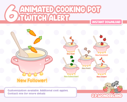 Cooking Animated Twitch Alerts (6 Alerts)