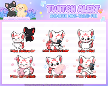 Load image into Gallery viewer, Unique Animated Cute Nine Tailed Fox Twitch Alerts Bundle (Red) 2 / Kumiho Twitch Alert / Gumiho
