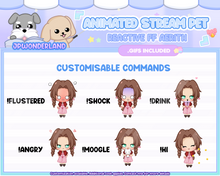 Load image into Gallery viewer, Animated Chibi Aerith Stream Pet with 12 animations, reacts to commands and alerts | Digital assets | Stream Deco | Twitch Pets animation
