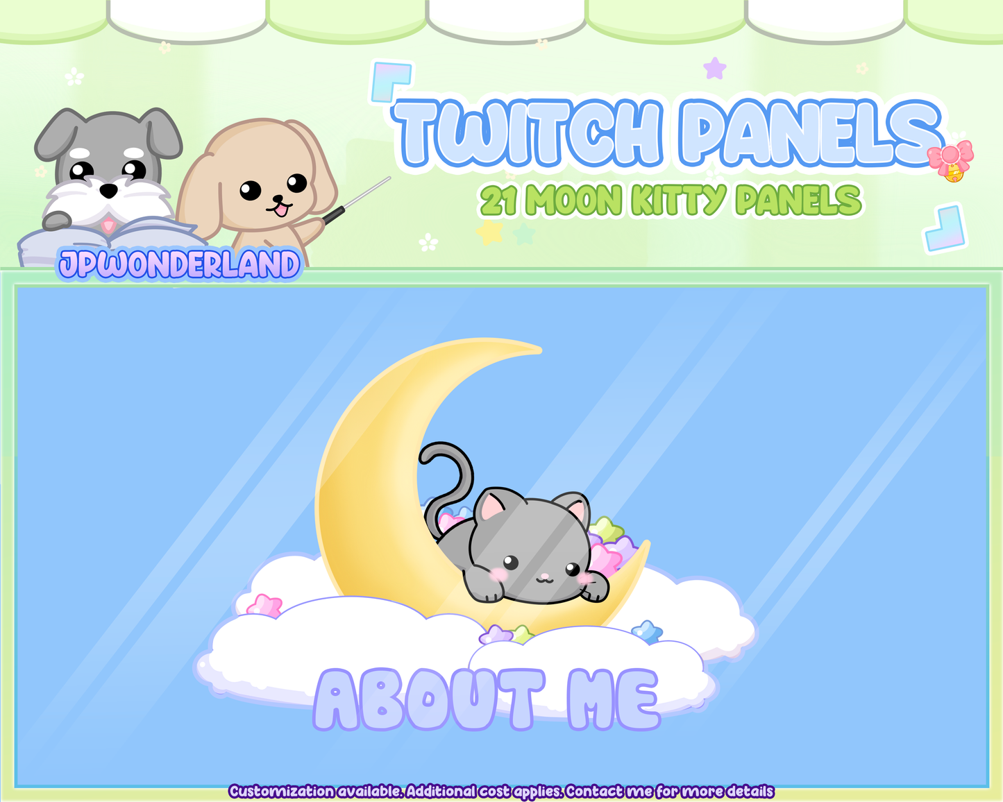 21 Moon Bunny/Kitty Twitch Panels