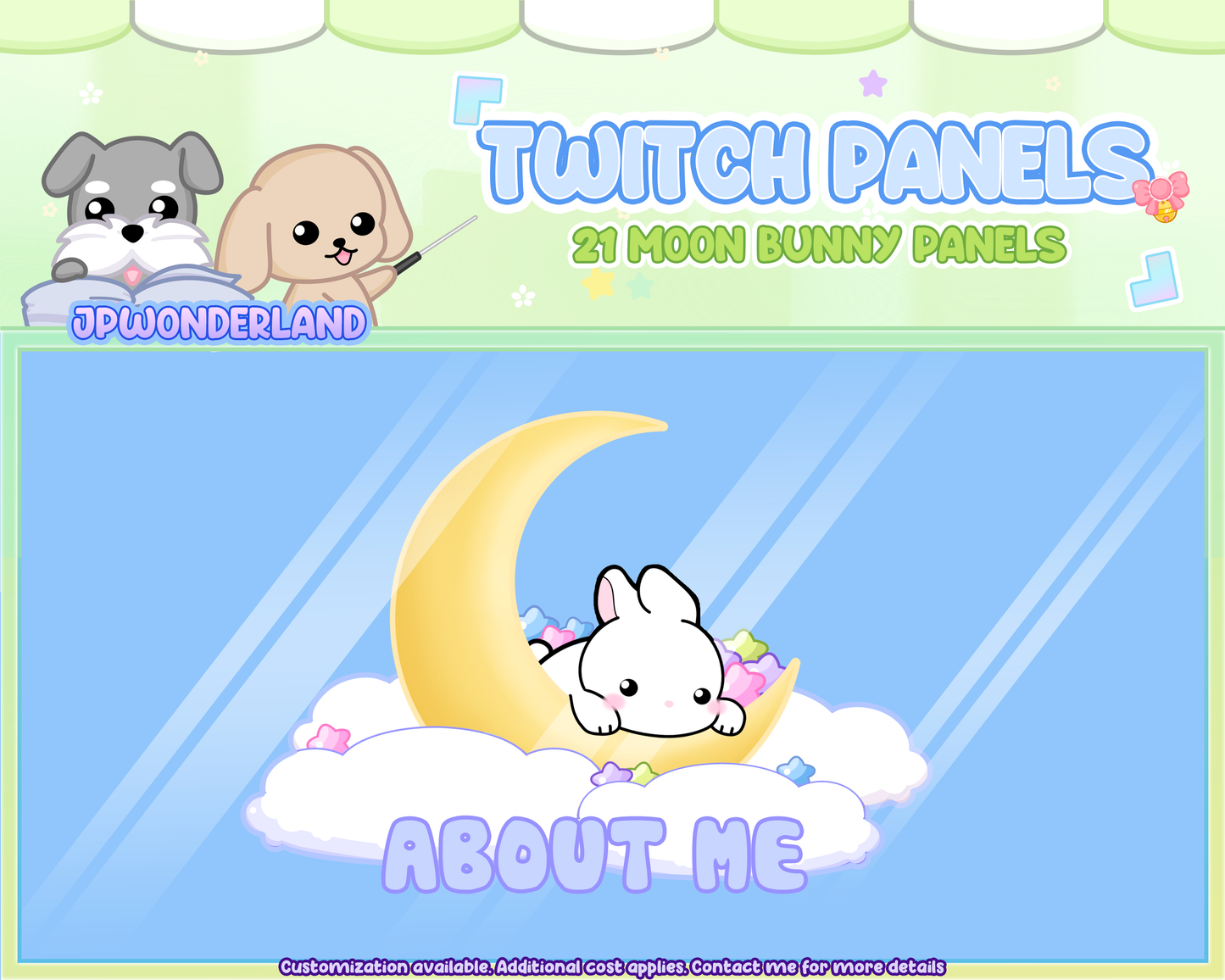 21 Moon Bunny/Kitty Twitch Panels