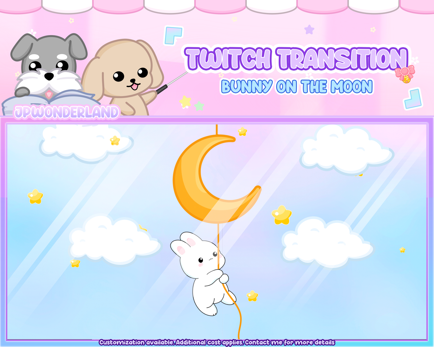 Animated Twitch Transition - Bunny on the Moon Series