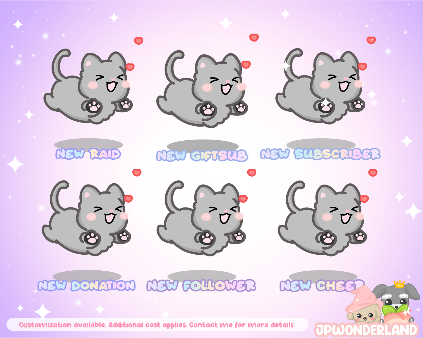 ANIMATED Chubby Kitty Twitch Alerts