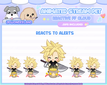 Load image into Gallery viewer, Animated Chibi Cloud Stream Pet with 13 animations, reacts to commands and alerts | Digital assets | Stream Deco | Twitch Pets animation
