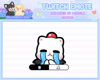 Animated Final Fantasy Moogle Cry Emote