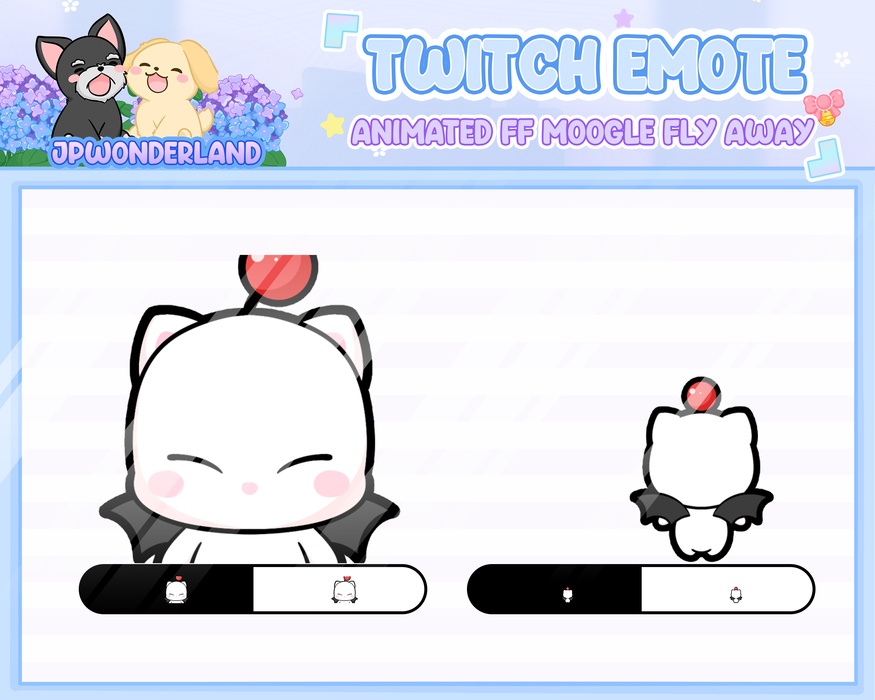 Animated Final Fantasy Moogle fly away Emote โ JPWonderland