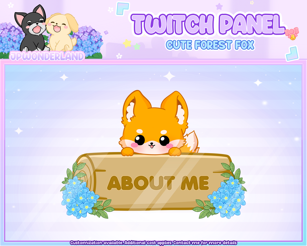 22 Cute Forest Fox Twitch Panels / Stream Panel