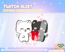 Load image into Gallery viewer, Animated Calico/White Kitty Twitch Alerts - Gift Sub Alert
