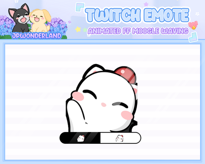 Animated Final Fantasy Moogle wave / hi Emote