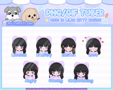 Load image into Gallery viewer, Cute Kitty Onesie Chibi PNGTuber / PNG GIF Tuber / Animated Girl GIFTuber / Cute Stream / Boba Tea / Cat Onesie Chibi / Animation
