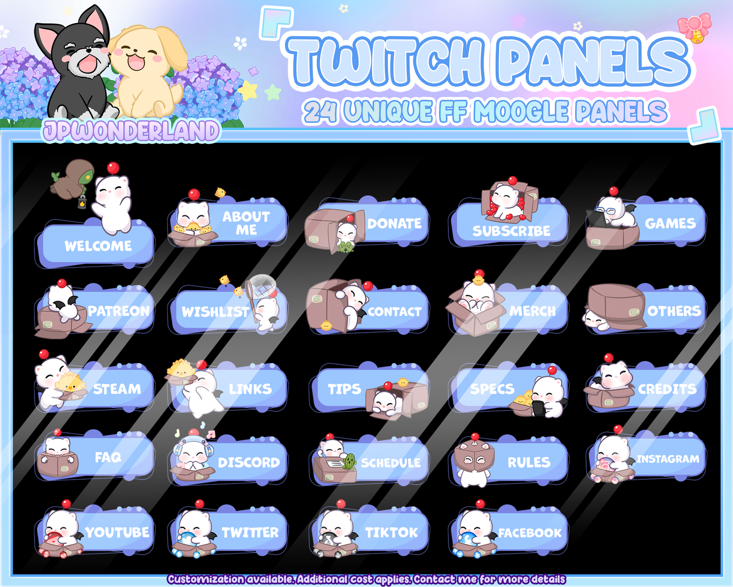 24 Unique Final Fantasy Moogle twitch Panels