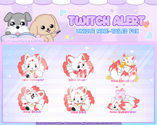 Load image into Gallery viewer, Unique Animated Cute Nine Tailed Fox Twitch Alerts Bundle (Red) / Kumiho Twitch Alert / Gumiho
