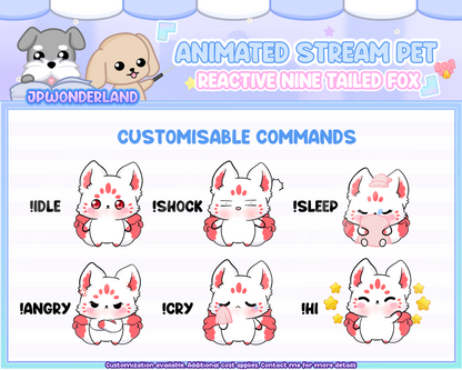 Cute Animated Nine Tailed Fox Stream Pet