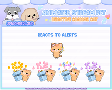 Load image into Gallery viewer, Cute Animated Cat Stream Pet with 6 expressions, reacts to commands and alerts | Digital assets | Stream Deco | Twitch Pets animation
