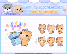 Load image into Gallery viewer, Cute Animated Cat Stream Pet with 6 expressions, reacts to commands and alerts | Digital assets | Stream Deco | Twitch Pets animation
