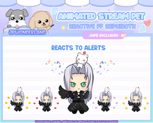 Load image into Gallery viewer, Animated Chibi Sephiroth Stream Pet with 12 animations, reacts to commands and alerts | Digital assets | Stream Deco | Twitch Pets animation
