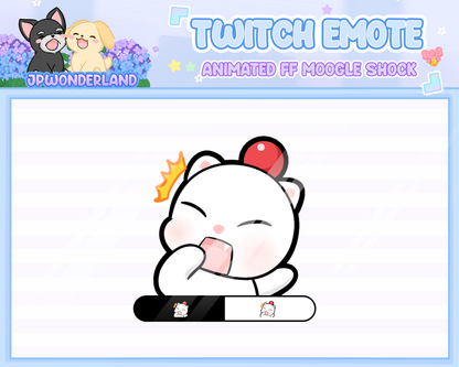 Animated Final Fantasy Moogle Shock Emote