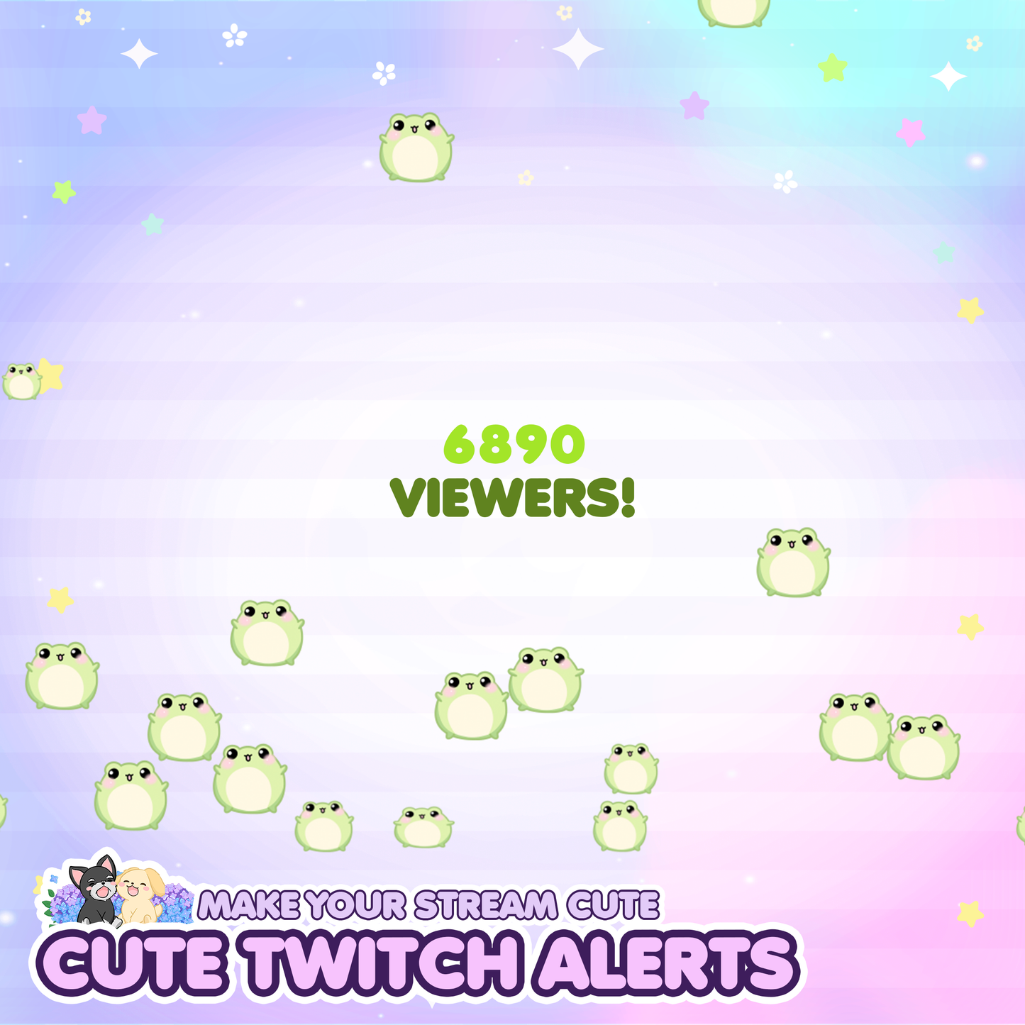 Animated Froggy Twitch Alert Bundle / Stream Alert / Twitch Overlay / Cute Froggy