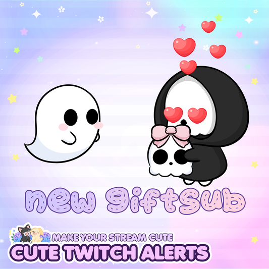 Animated Cute Grim Reaper Giftsub Twitch Alert