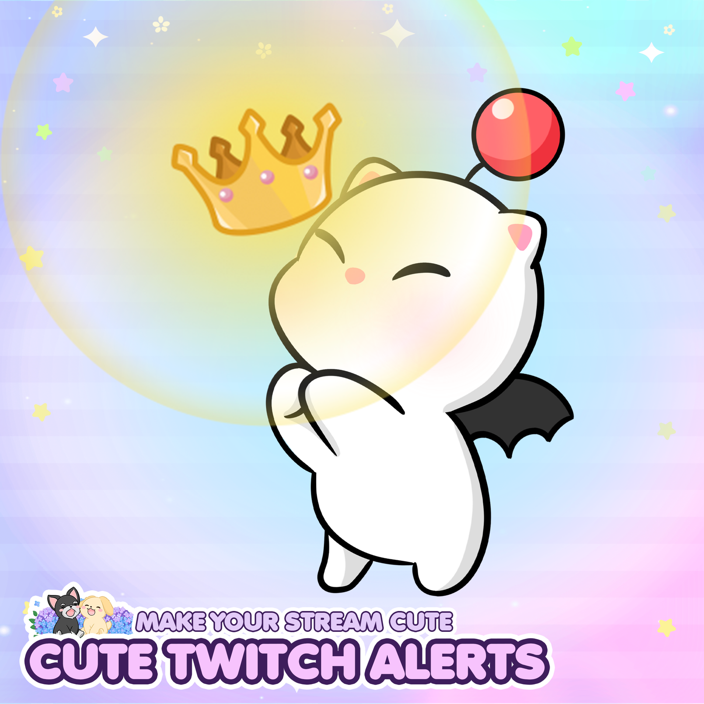 Animated Cute FF Moogle PrimeSub Twitch Alert