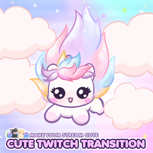 Animated Cute Unicorn Twitch Stinger Transition