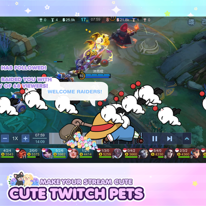 Cute Animated FF Vivi Stream Pet with 13 expressions, reacts to commands and alerts | Digital assets | Stream Deco | Twitch Pets animation