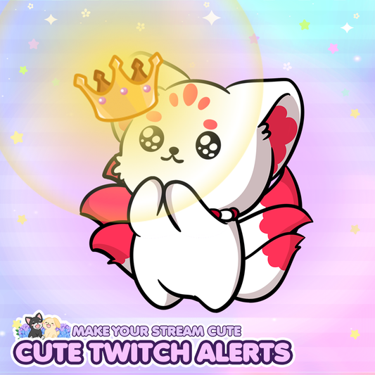 Animated Cute Nine Tailed Fox Twitch PrimeSub Alert