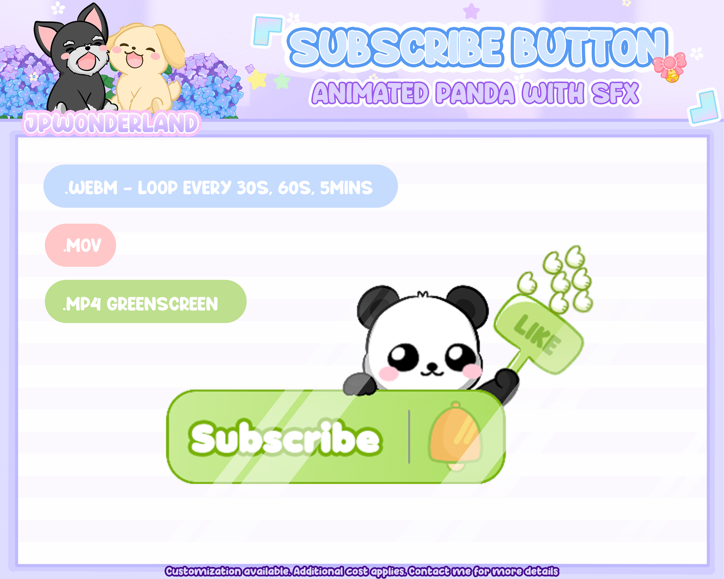 Animated Nine-Tailed Fox Subscribe Button Overlay w SFX / Cute Fox Animation / Stream Setup / Intro Video / Youtube / Twitch / Facebook