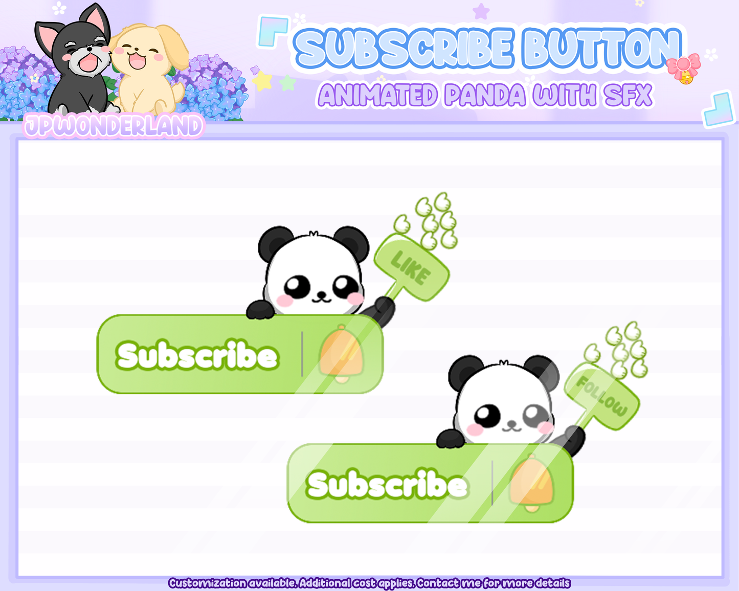 Animated Nine-Tailed Fox Subscribe Button Overlay w SFX / Cute Fox Animation / Stream Setup / Intro Video / Youtube / Twitch / Facebook