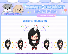 Load image into Gallery viewer, Animated Chibi Tifa Stream Pet with 12 animations, reacts to commands and alerts | Digital assets | Stream Deco | Twitch Pets animation
