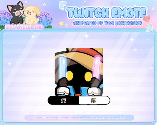 Animated Final Fantasy Vivi Lightstick Twitch/Discord Emote