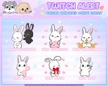 Load image into Gallery viewer, Animated Bunny Twitch Alerts - Unique Bunny Series
