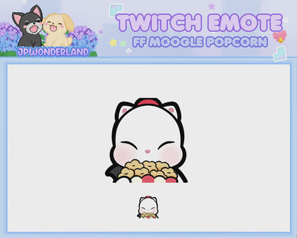 Animated Final Fantasy Moogle Popcorn Emote