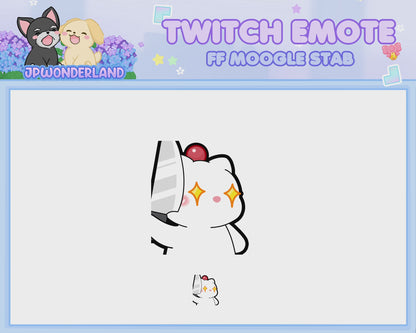 Animated Final Fantasy Moogle stabbing/knife Twitch Emote / Twitch Overlay / Stream Emote / Discord Emotes