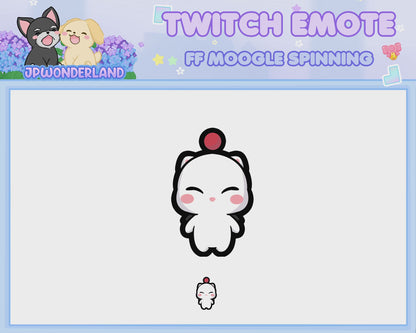 Animated Final Fantasy Moogle Spinning Emote
